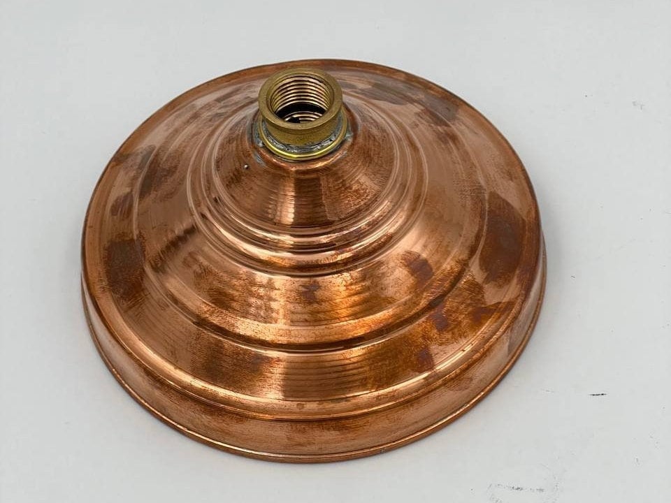 Unlacquered Solid Copper Rain Shower Head, Large Round Handcrafted Vintage Showerhead, Indoor and Outdoor shower head - bohoprime